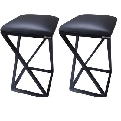2 Banquetas Baixa Sem Encosto Bar Restaurante Exclusiva Z Preto