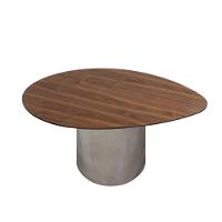 Conjunto De Duas Mesas De Centro Orgânica 100 Cm Mármore E Mdf