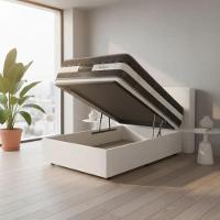 Cama Box Baú Casal Sintético + Colchão Esplendor Molas Ensacadas Luckspuma 138x188x75 Cor:branco - 8