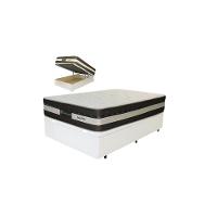 Cama Box Baú Casal Sintético + Colchão Esplendor Molas Ensacadas Luckspuma 138x188x75 Cor:branco - 9
