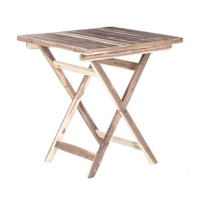 Mesa Dobrável 70x70 Feita Com Madeira Maciça Ypê Perfeita Para Uso Externo E Interno Natural