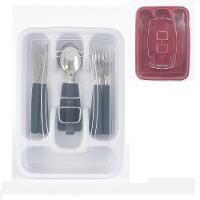 Porta Talheres Com Tampa Organizador Talher Gaveta Armario Utensilios Cozinha 4 Divisorias Viagem Churrasco Camping - 1