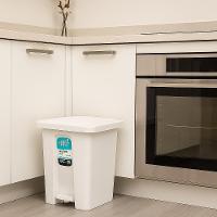 Lixeira Pedal 15 Litros Grande Cesto De Lixo Casa Banheiro Cozinha Comercio Coleta Seletiva Reforcada Plastico - 2