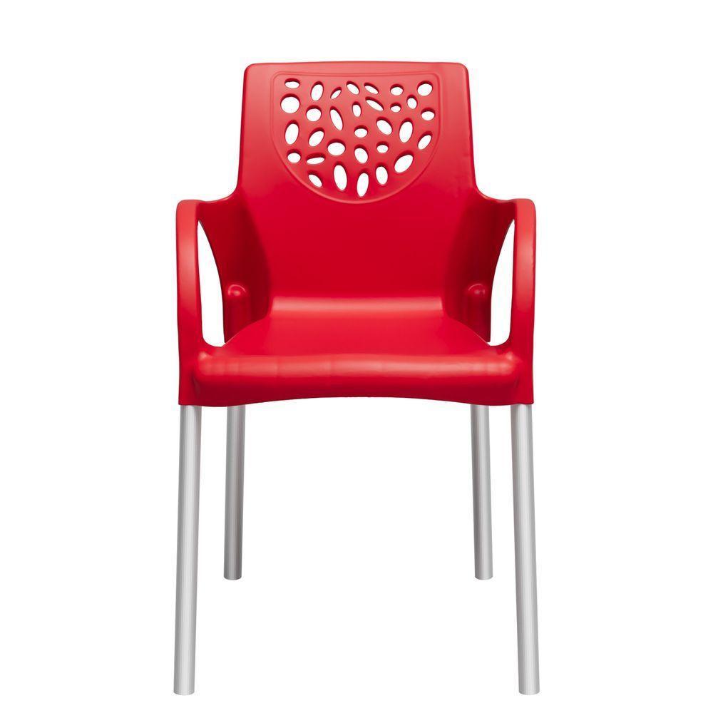 Cadeira Jardim Gourmet Deluxe De Polipropileno - Tk Vermelha - 2