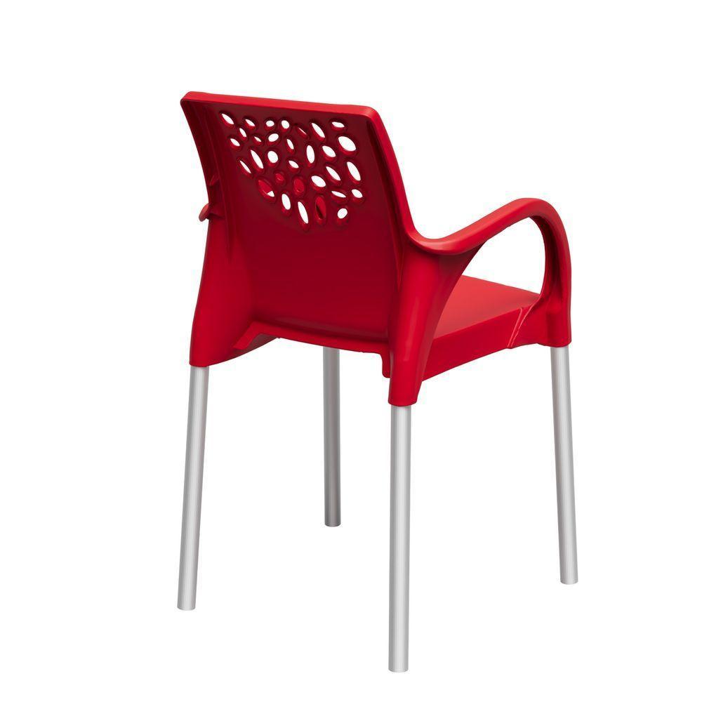 Cadeira Jardim Gourmet Deluxe De Polipropileno - Tk Vermelha - 3
