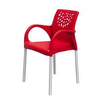 Cadeira Jardim Gourmet Deluxe De Polipropileno - Tk Vermelha - 1