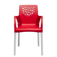Cadeira Jardim Gourmet Deluxe De Polipropileno - Tk Vermelha - 2