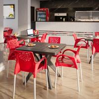 Cadeira Jardim Gourmet Deluxe De Polipropileno - Tk Vermelha - 4