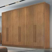 Guarda Roupa Casal Livorno 6 Portas 4 Gavetas Cumaru 23 Com Nicho - Novo Horizonte - 8