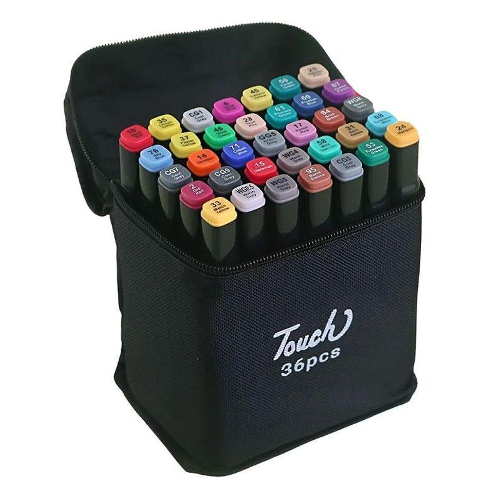 Caneta Hidrográfica Touch Jet Com Ponta Dupla 36 Cores - Touch - 1
