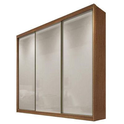 Guarda Roupa Casal Medelim 3 Portas 4 Gavetas Cumaru 25 Fendi - Novo Horizonte