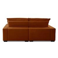 Sofa Retratil Reclinavel 2 Lugares 1,80m Atlantis Veludo Terracota Lansofbr - 6
