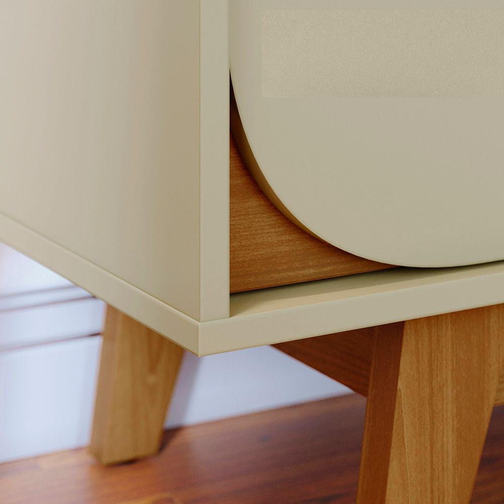 Rack Tv 75 Pol 200cm Bancada Para Sala Elarin M20 - D'rossi Cor Cumaru E Opala - 6