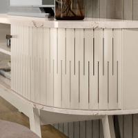 Rack Tv 75 Pol 183cm Bancada Para Sala Enzari M20 - D'rossi Cor Calacata E Off White - 5