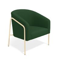 Poltrona Sala Industrial Alta Champanhe Kit 2 Stella Suede D03 - D'rossi Cor Verde - 5