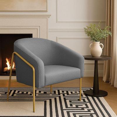 Poltrona Sala Industrial Alta Dourado Stella Linho D03 - D'rossi Cor Grafite