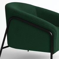 Poltrona Sala Industrial Alta Preto Kit 2 Stella Bouclê D03 - D'rossi Cor Verde - 8