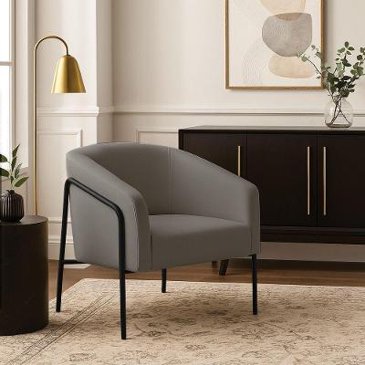 Poltrona Sala Industrial Alta Preto Stella Suede D03 - D'rossi Cor Grafite