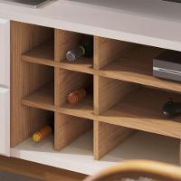 Rack Para Sala Bancada De Tv 70 Pol 180cm Cinthia C04 - D'rossi Cor Preto Fosco E Noce Milano - 9