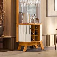 Cristaleira De Vidro Com Led 67cm Sala De Jantar Ravion M20 - D'rossi Cor Cinamomo E Off White - 5