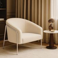 Poltrona Sala Industrial Alta Champanhe Stella Bouclê Bege D03 - D'rossi - 1