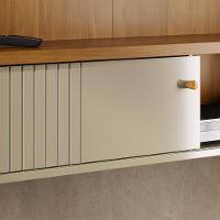 Painel Tv 65 Pol 161cm Bancada Suspensa Para Sala Dorema M20 - D'rossi Cor Cumaru E Opala - 2