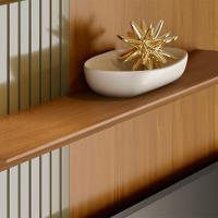 Painel Tv 65 Pol 161cm Bancada Suspensa Para Sala Dorema M20 - D'rossi Cor Cumaru E Opala - 3