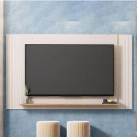 Painel Tv 60 Pol 160cm Com Rack Bancada Para Sala Hylon M20 - D'rossi Cor Off White E Freijó - 1