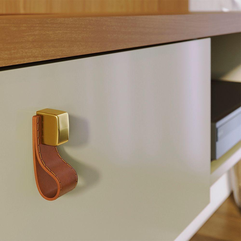 Painel Tv 55 Pol 141cm Bancada Suspensa Para Sala Seluna M20 - D'rossi Cor Cumaru E Opala - 4