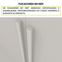 Roupeiro Arizona Com Espelho 6 Portas Tcil neve - 3