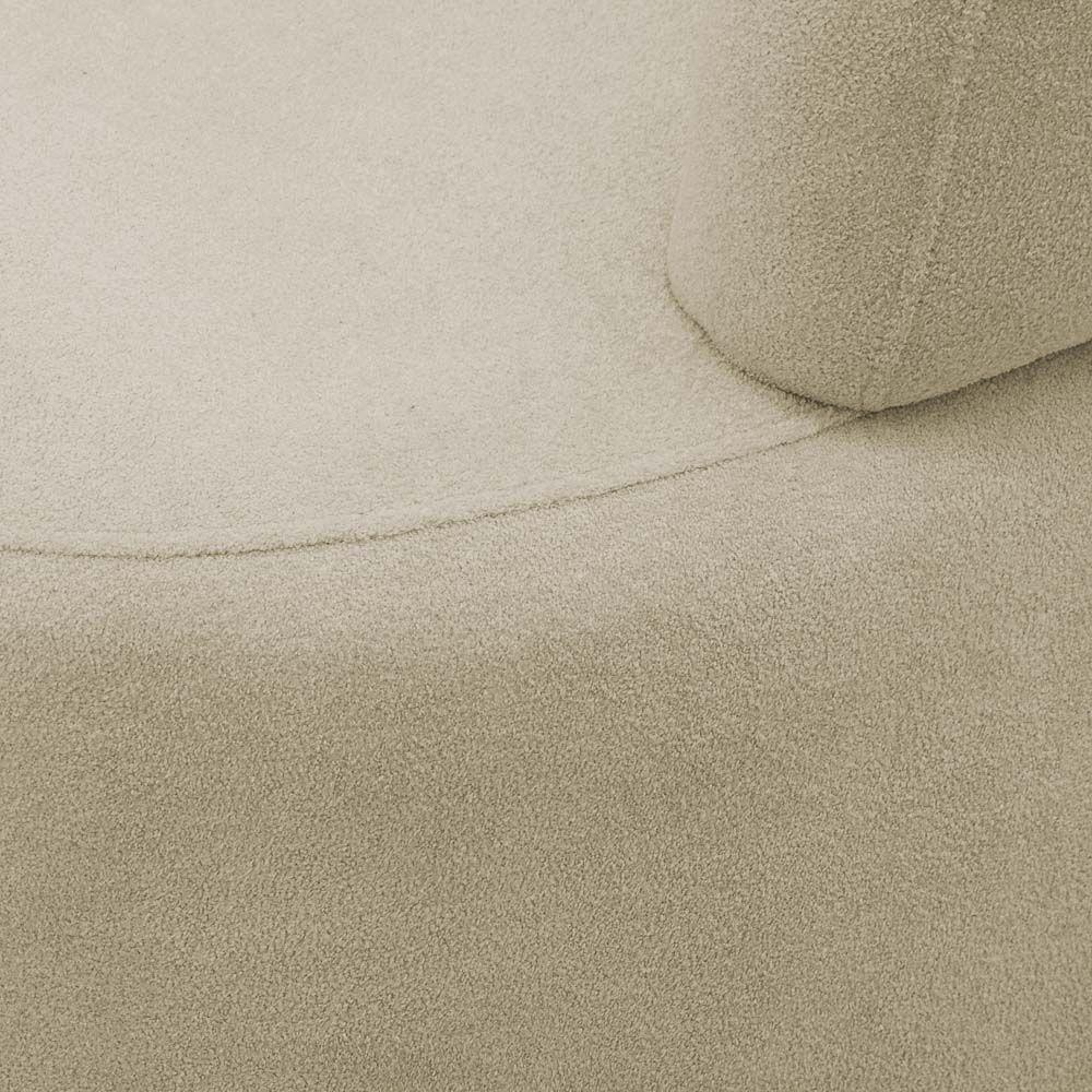 Poltrona Orgânica Giratória Living Glee Bouclê Bege - Abmaza - 8