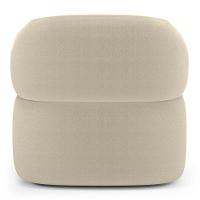 Poltrona Orgânica Giratória Living Glee Bouclê Bege - Abmaza