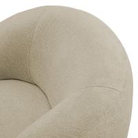 Poltrona Orgânica Giratória Living Glee Bouclê Bege - Abmaza - 6