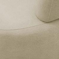 Poltrona Orgânica Giratória Living Glee Bouclê Bege - Abmaza - 8