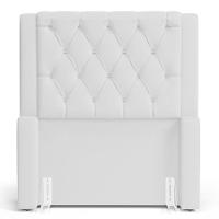 Cabeceira Atena Para Cama Box Solteiro 90cm Capitonê Com Frame Sintético Branco - Abmaza - 3