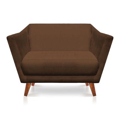 Namoradeira Lorena Suede Pés Castanho Marrom