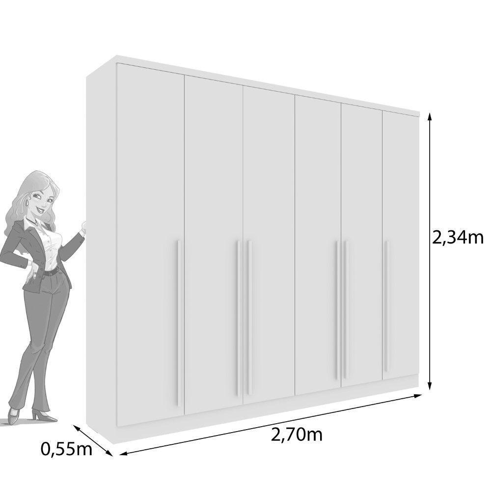 Roupeiro Sevila 6 Portas Tcil neve - 3