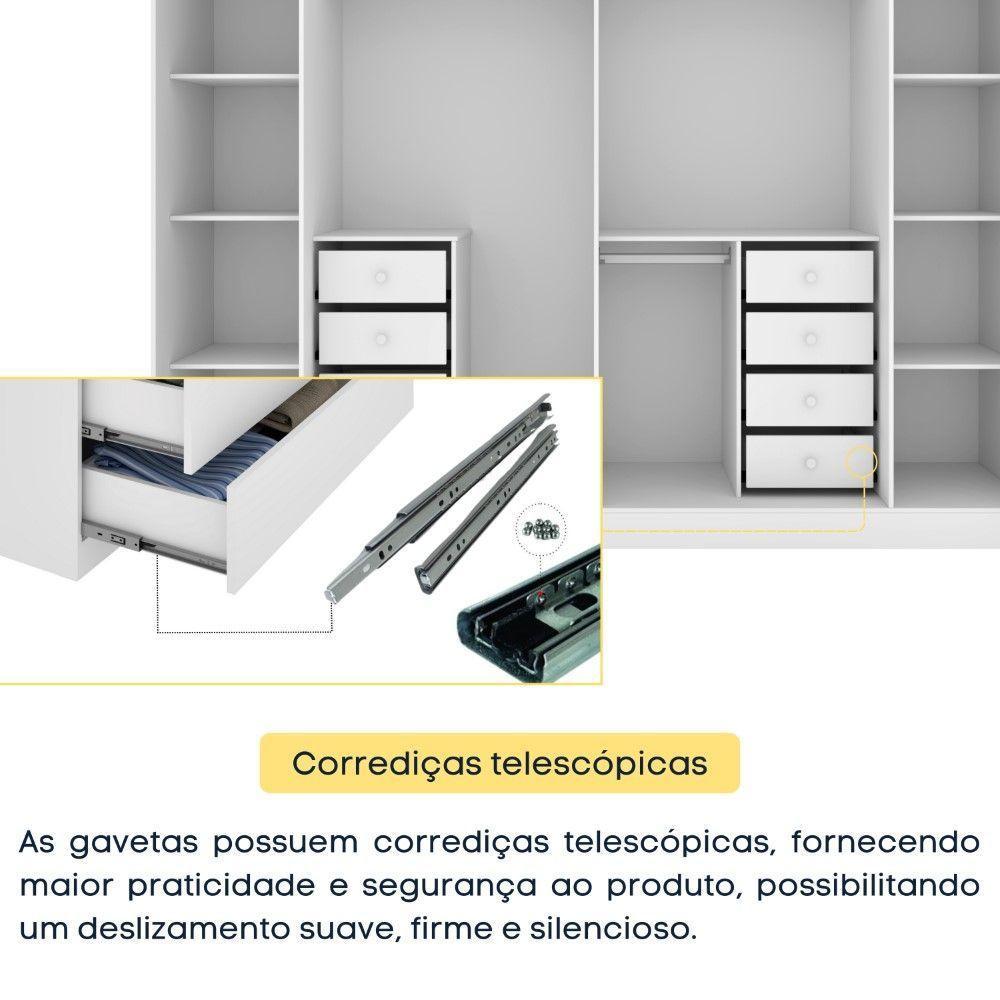 Roupeiro Sevila 6 Portas Tcil neve - 4