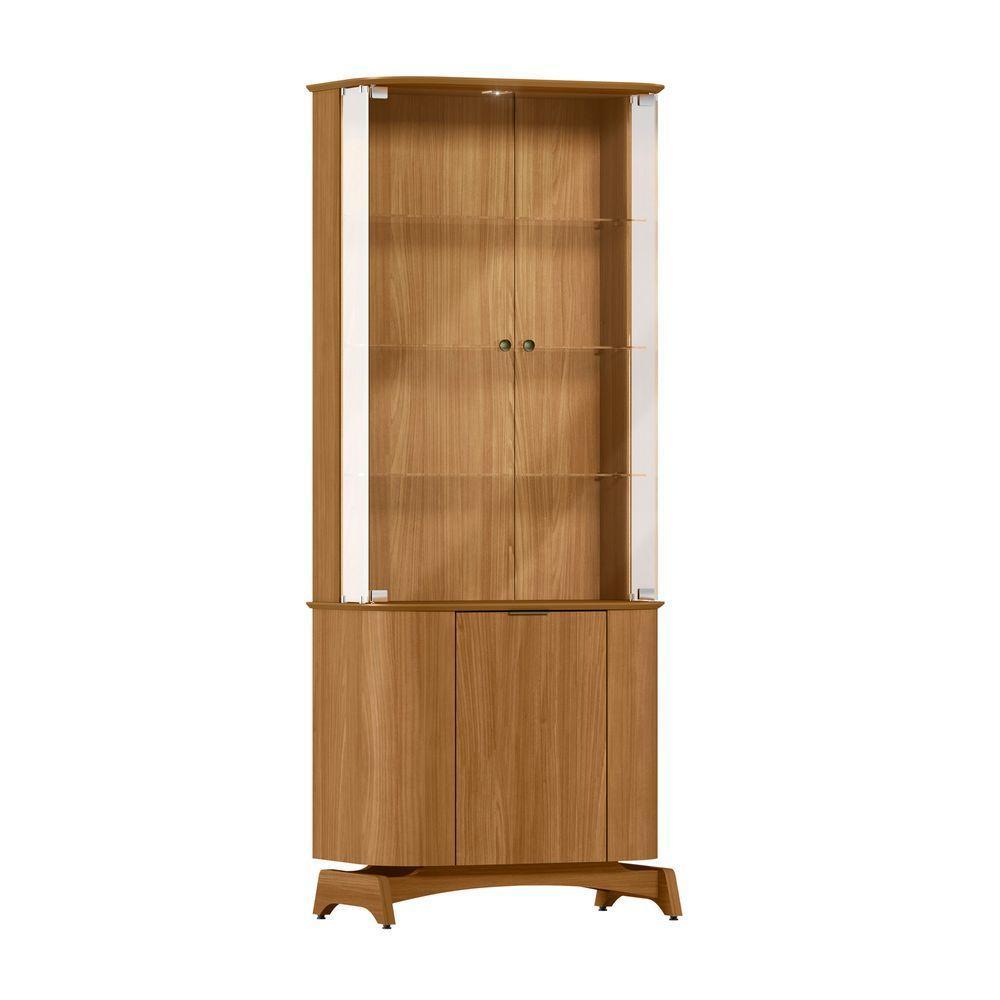 Cristaleira Para Sala De Jantar Com Portas Em Vidro Serena Ypê - New Ceval - 1