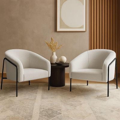 Poltrona Sala Industrial Alta Preto Kit 2 Stella Bouclê Cinza D03 - D'rossi