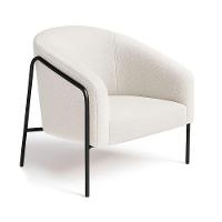 Poltrona Sala Industrial Alta Preto Kit 2 Stella Bouclê Cinza D03 - D'rossi