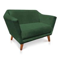 Namoradeira Lorena Suede Pés Castanho Verde