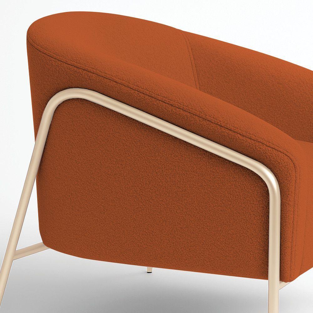 Poltrona Sala Industrial Alta Champanhe Kit 2 Stella Bouclê Terra D03 - D'rossi - 8