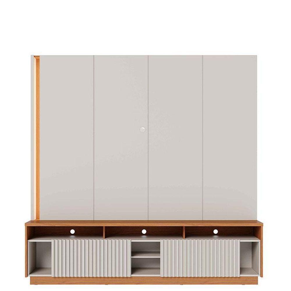 Estante Home Theater Jordão Com Mesa De Centro Jeri Off White Freijó E Aparador Riviera Freijó – Colibri - 3