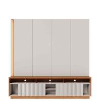 Estante Home Theater Jordão Com Mesa De Centro Jeri Off White Freijó E Aparador Riviera Freijó – Colibri - 3