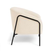 Poltrona Sala Industrial Alta Preto Stella Bouclê D03 - D'rossi Cor Bege - 5