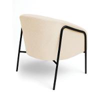 Poltrona Sala Industrial Alta Preto Stella Bouclê D03 - D'rossi Cor Bege - 6