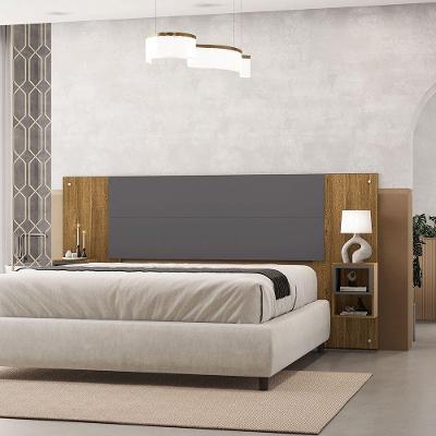 Cabeceira Casal Extensível Cama Box 236-176cm Cibely V01 - D'rossi Cor Naturale E Alasca