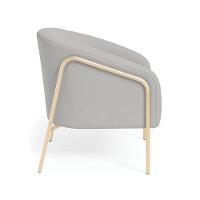 Poltrona Sala Industrial Alta Champanhe Stella Suede D03 - D'rossi Cor Cinza - 3