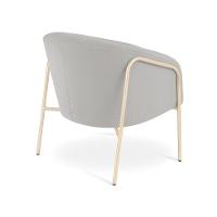 Poltrona Sala Industrial Alta Champanhe Stella Suede D03 - D'rossi Cor Cinza - 7